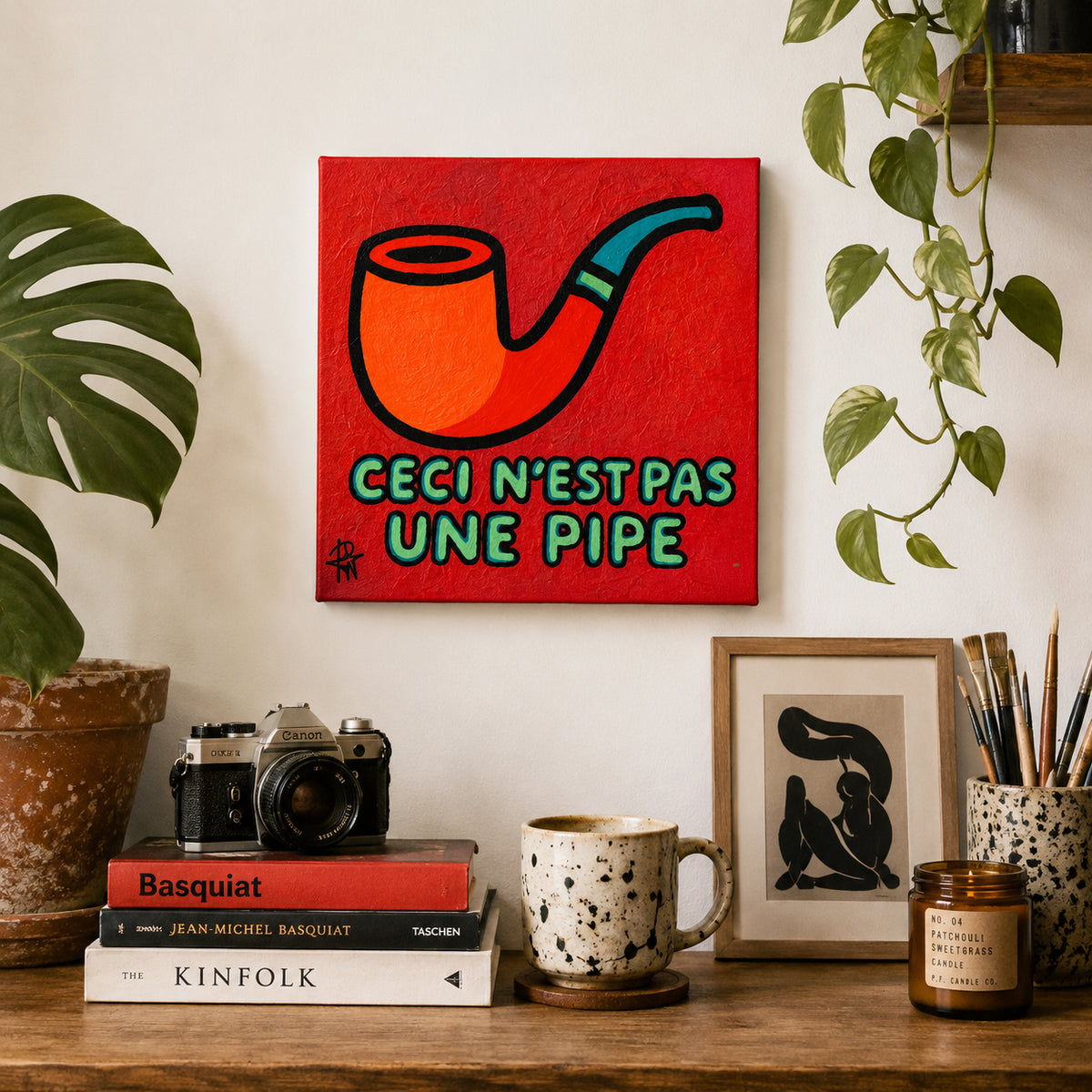 Ceci n’est pas une Pipe by Audrey Néron shown in an interior setting.