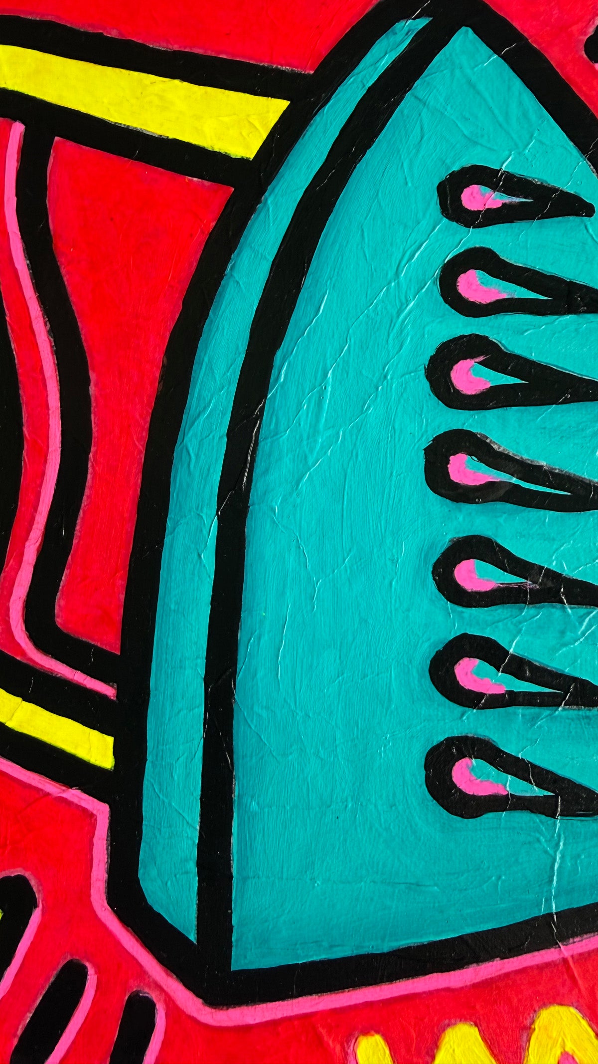 Detail view of Ceci n’est pas une Pipe by Audrey Néron, Pop Relic original artwork.