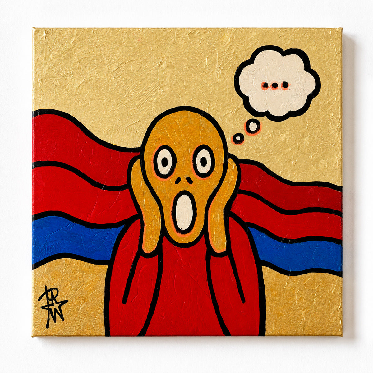 L'OUBLI (2025) by Audrey Néron, Pop Relic original artwork, acrylic and Posca, 10 × 10 in.