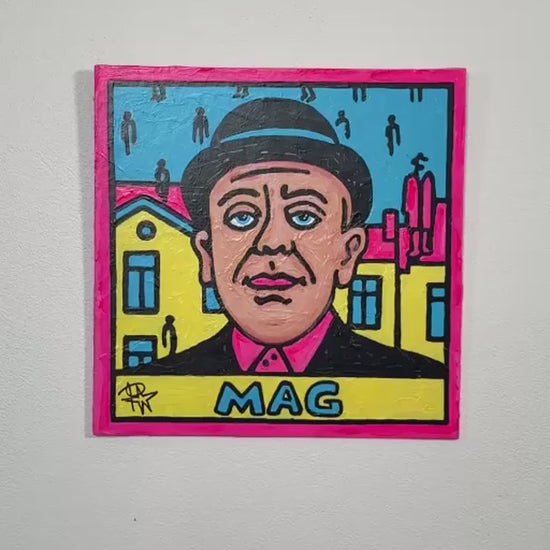MAG (2026) by Audrey Néron — Pop Relic. Video of the original painting and its texture, ending with an animated presentation.