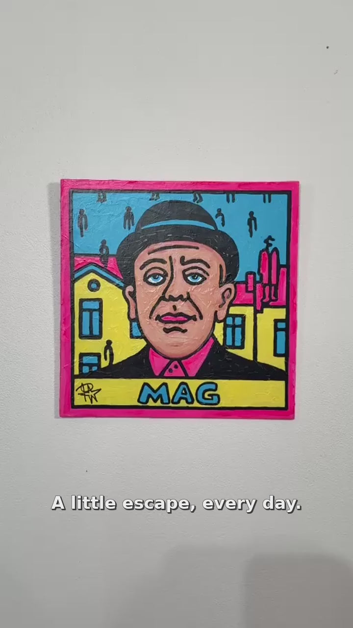 MAG (2026) by Audrey Néron — Pop Relic. Video of the original painting and its texture, ending with an animated presentation.