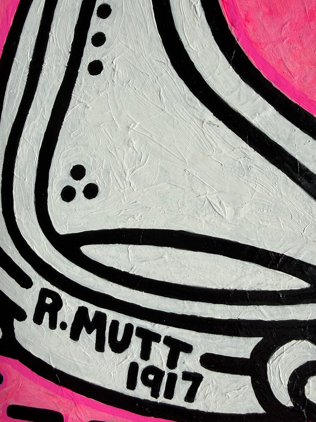 R.MUTT 1917 (2026) by Audrey Néron, Pop Relic mixed-media original, 10 × 10 in.